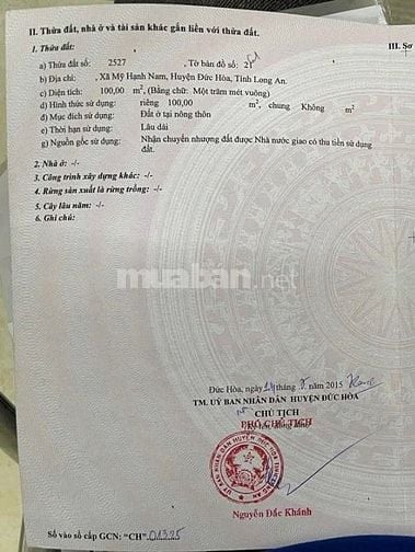 Bán gấp lô đất đg nhựa 14m - KDC sát cầu lớn Hóc Môn 