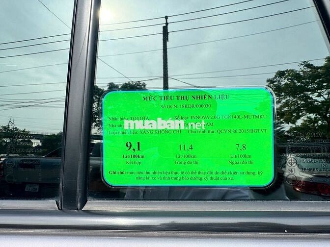 Toyota Innova 2018 2.0G - 100779 km