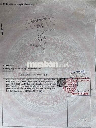 Đất mặt tiền đường gần chợ Phú An, phương Tân Bình, Tp Dĩ An