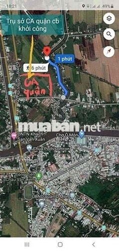 BÁN ĐẤT THỔ CƯ GẦN CÔNG AN Ô MÔN CẦN THƠ
