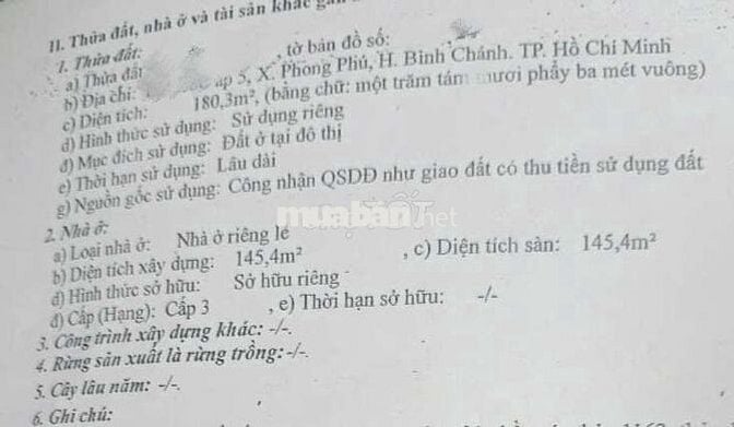 Nhà thật. Diện tích khủng 180 m² (12 x 15) giá chỉ 5.99 tỷ