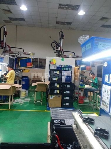 Công nhân thời vụ sản xuất thiết bị điện tử