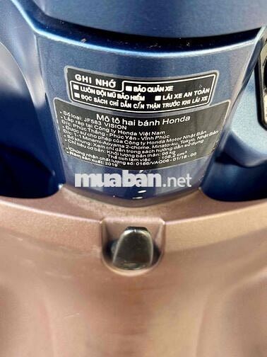 Vision 2019 khoá smk,xe đẹp máy zin chất,1 đời chu