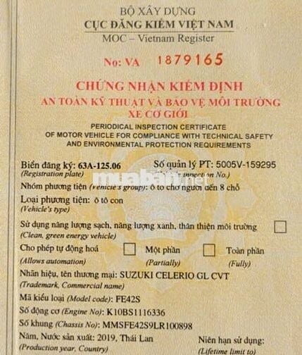 SUZUKI CELERIO 2019 XE NHẬP TỰ ĐỘNG, MÁY SÔ NGON.