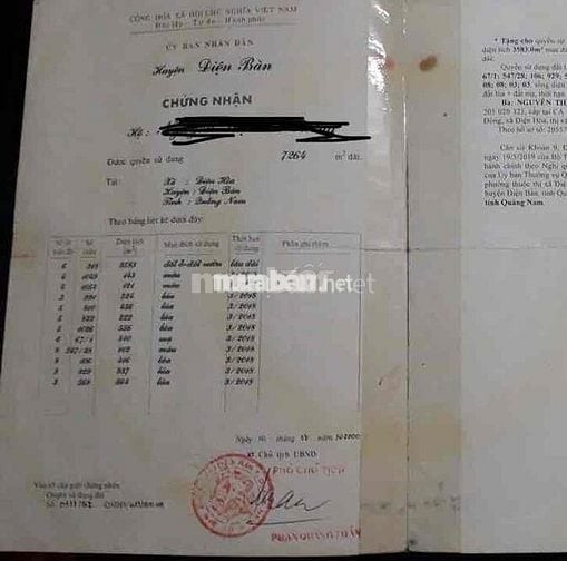 Thửa đất lớn thuộc xã Điện Hoà (cũ), chính chủ bán