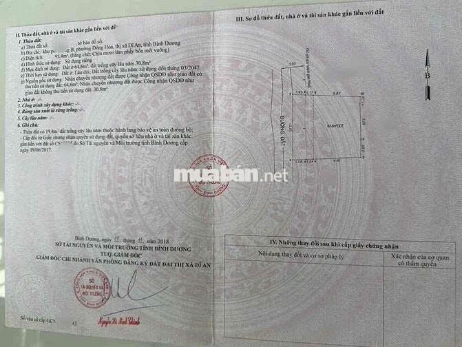 Đất gần chợ Dĩ An rộng ngang 10m, phường Đông Hoà Tp Dĩ An