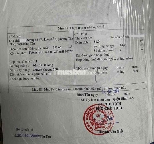 MT ĐS47 Tân Tạo, khu Tên Lửa 2,5tấm 4PN, 81m2, khu Vip an ninh, giá TL