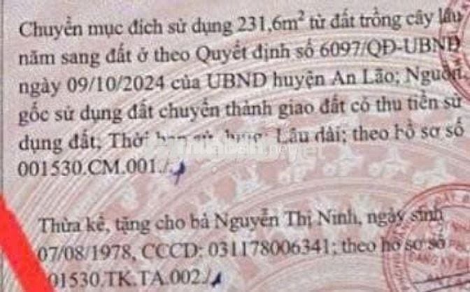 Bán đất ở diện tích 721m2 mặt đường 354 mỹ đức an lão, mặt tiền 21m