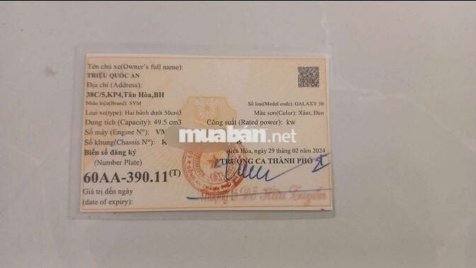 Xe số SYM Galaxy 50cc 2024