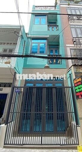 Nhà nguyên căn hẻm 5m,nhà mới xây, trệt, 2 lầu, sân thượng, DTSD102m2
