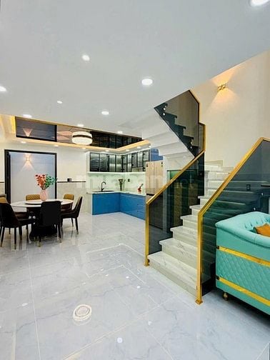 Nhà Phan Văn Trị P10 1 trệt 1 lửng 2 lầu Sổ hồng riêng hẻm 5m 57,6m2