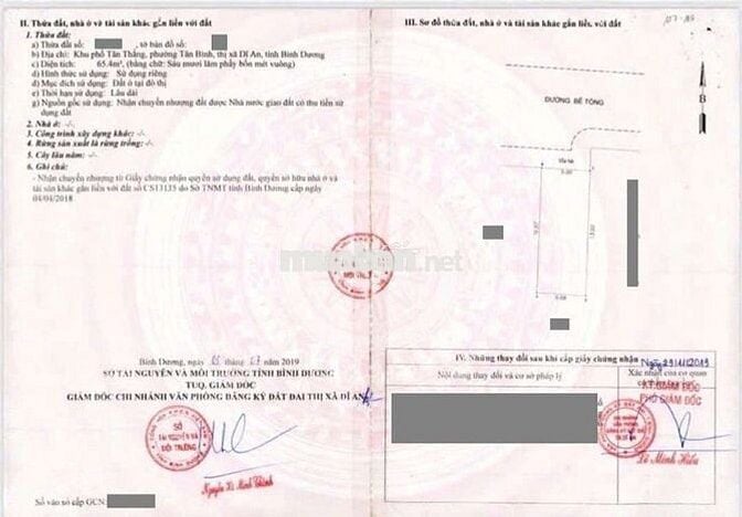 Đất gần Biconsi phường Tân Bình Tp Dĩ An