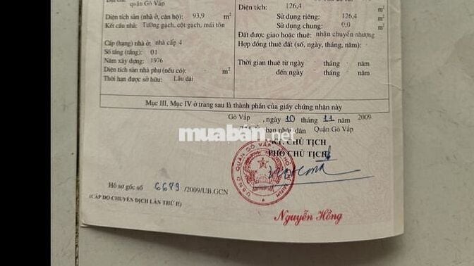 Chính Chủ nhà DT Lớn Q. Trung 1/ Hẻm Xe tải thông gần ngã 3 Tân Sơn