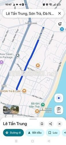 Bán đất mặt tiền đẹp đường lê tấn trung sơn trà đà nẵng