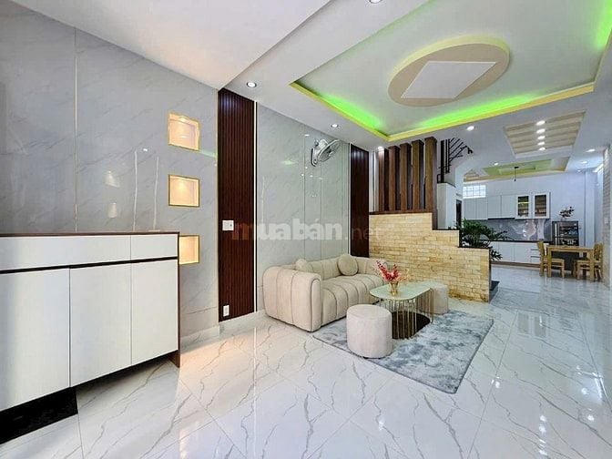 Gần Lotte Mart. Căn 53.3m² Nguyễn Văn Lượng, xây 1 trệt 2 lầu. Sổ sẵn