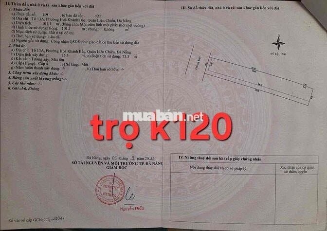 BÁN Cặp dãy trọ 120/20 Nguyễn Lương Bằng -Diện tích : 200m² full thổ c