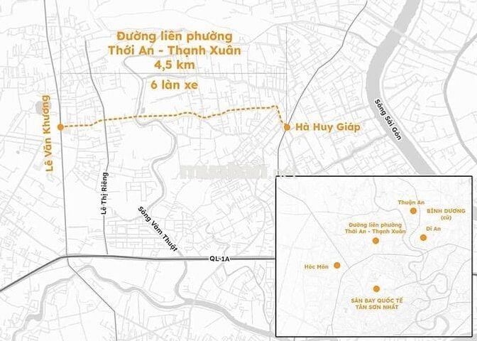 Bán đất Mặt tiền đường Liên Phường nối Lê Thị Riêng - Cầu Phú Long