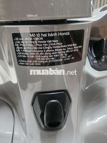 Honda Vision 2024 Xám 4222 km