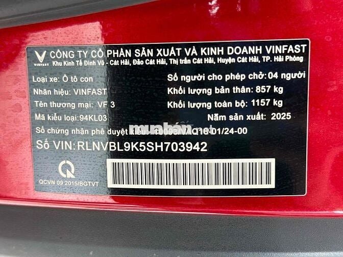 VinFast VF3 2025 Đỏ Pin Mua Siêu Đẹp