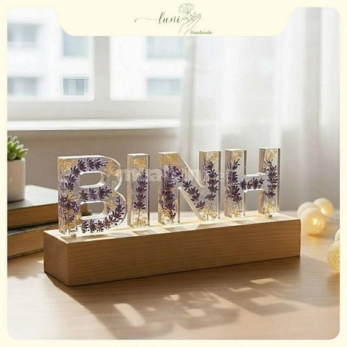 Đèn ngủ theo tên yêu cầu LN01 kèm charm