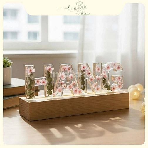 Đèn ngủ theo tên yêu cầu LN01 kèm charm