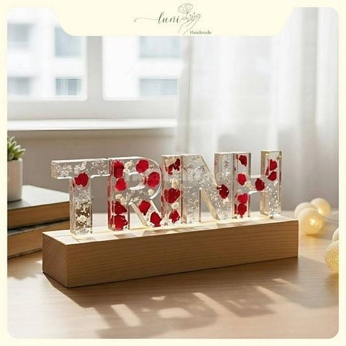 Đèn ngủ theo tên yêu cầu LN01 kèm charm