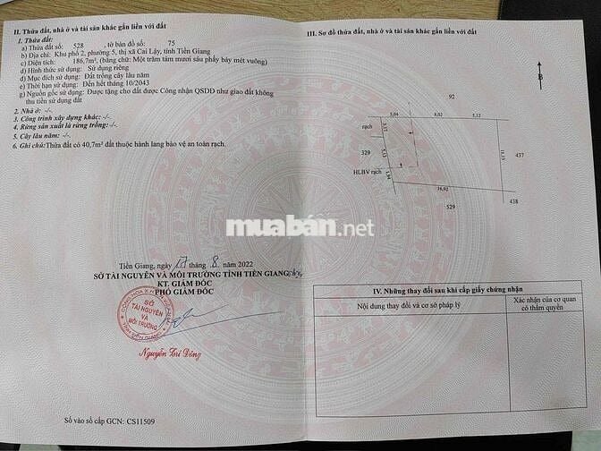 Mặt bằng kinh doanh,nhà ở, kho bãi 710m2 tại trung tâm Thị Xã Cai Lậy