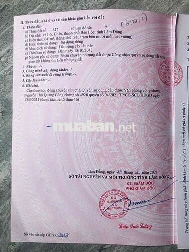 BÁN LÔ MẶT  TIỀN BIỆT THỰ LỮ GIA