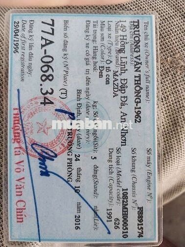 Mazda 626 1991 Đen 5 chỗ