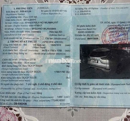 Mitsubishi Xpander 2020 1.5 MT - 86000 km rin đẹp