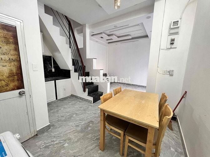 cho thuê nhà hẻm 48/ hồ biểu chánh pn dt:6x6 trệt lầu 2wc 2pn 1pk bếp