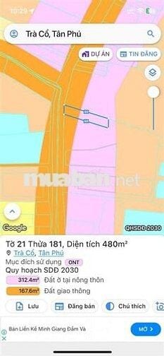 Bán 10m mặt tiền đường trà cổ, cách KDL suối mơ 500m