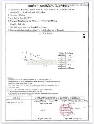 Bán Đất Mặt Tiền Bà Đề Diên An Diên Khánh Đất Kinh Doanh