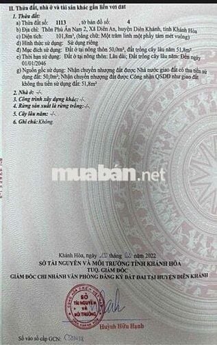 Bán Đất Mặt Tiền Bà Đề Diên An Diên Khánh Đất Kinh Doanh