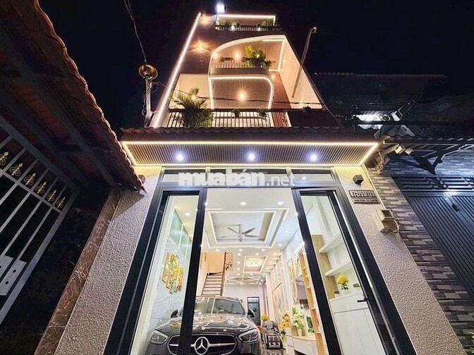 BÁN NHÀ QUANG TRUNG GÒ VẤP  4 TẦNG FULL NỘI THẤT Ô TÔ NGỦ TRONG NHÀ