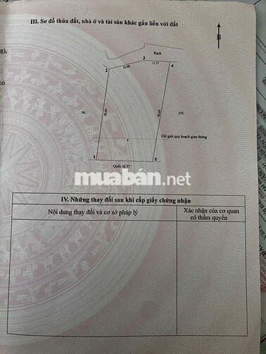 Mặt tiền 2388m2 quốc lộ 57 chợ lách Bến Tre