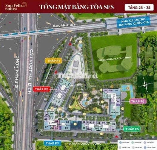 Bán căn hộ cao cấp 2 ngủ 70m2 Xuân Thuỷ, Cầu Giấy dự án Sun Feliza