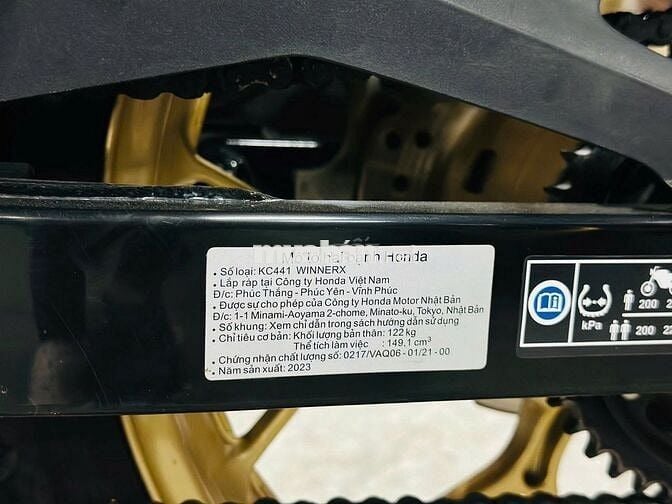 XE MÁYTHANH TÙNG_WINNER V3 ABS MÀU HRC VÀNH VÀNG