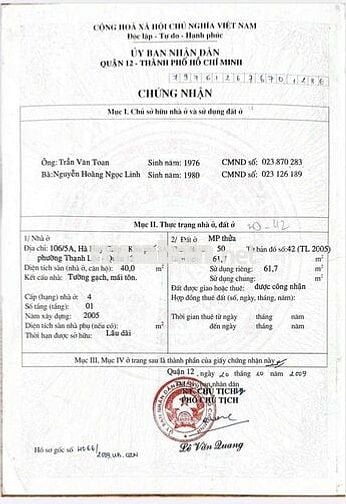 Nhà nát 66m2,đường Hà Huy Giáp Q12