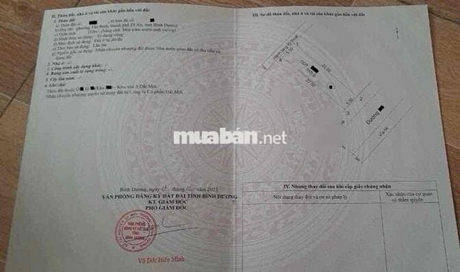 Đất KDC Đất Mới, P Tân Bình, TP Dĩ An.