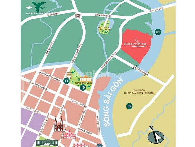 Bán Căn hộ tại Saigon Pearl Bình Thạnh gồm 2 phòng ngủ tầng cao 84m2