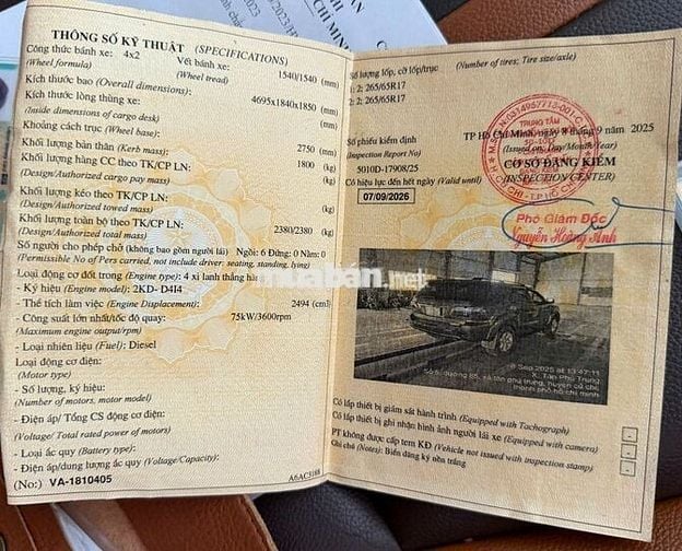 Toyota Fortuner 2010 2.G máy dầu số sàn