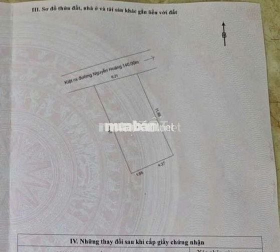 Bán nhanh lô ngang hơn 6m đất kiệt Nguyễn Hoàng gần Nguyễn Văn Linh