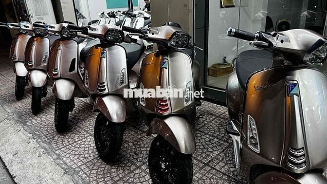 Vespa Sprint Vàng đồng TFT & Hồng Poecher