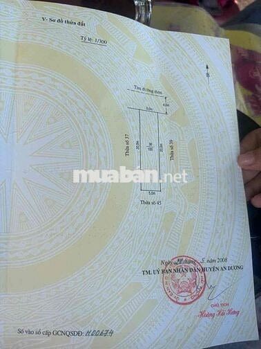 Đất 100m2 ngang 5m MT trục thôn Bạch Mai, Đồng Thái 3,25 tỷ