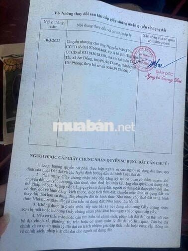 Đất 100m2 ngang 5m MT trục thôn Bạch Mai, Đồng Thái 3,25 tỷ