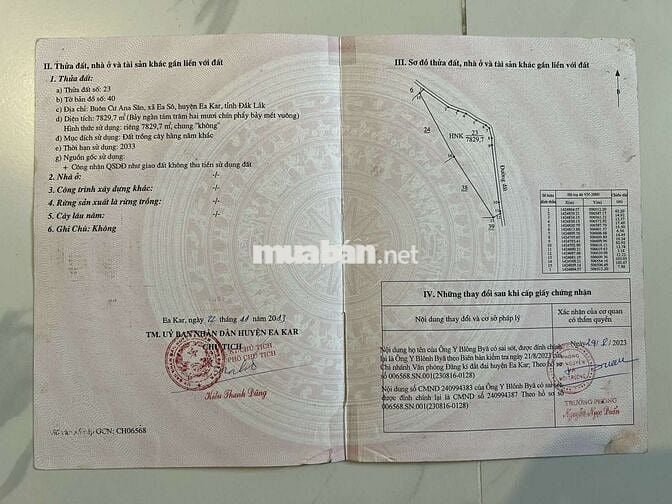 Bán Đất Rộng 7890m2 Có 230m Mặt Đường