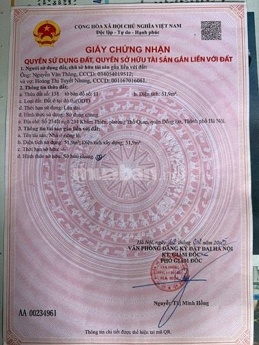 Bán đất ngõ 234 Khâm Thiên cách phố 50m