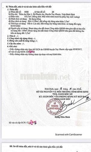 Chính chủ cần bán lô đất tại Xã Tuy Phước Tây, Tỉnh Gia Lai