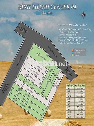 Bán đất chính chủ tại xã Bình Thạnh - Lâm Đồng có thổ cư giá rẻ